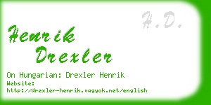 henrik drexler business card